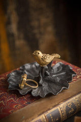 Vagabond Vintage Pewter Bird Jewelry Tray - Set of 2