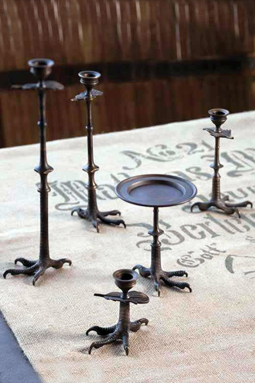 Vagabond Vintage Blackened Brass Claw Collection | Modishstore | Candle Holders-2