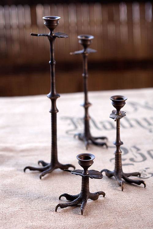 Vagabond Vintage Blackened Brass Claw Collection | Modishstore | Candle Holders