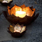 Vagabond Vintage Gold Leafed Metal Lotus Bowls - Set of 2 | Modishstore | Candle Holders