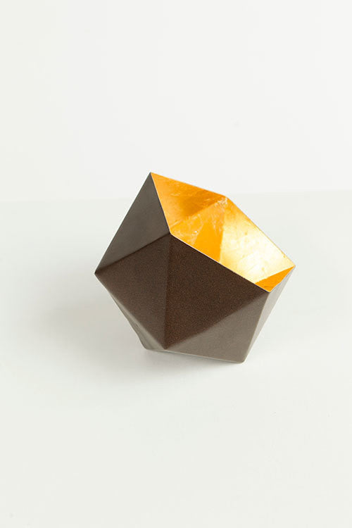 Vagabond Vintage Metallic Geometric Votive with Inner Gold Leafing | Modishstore | Candle Holders-2