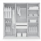Manhattan Comfort Gramercy Modern Freestanding Wardrobe Armoire Closet in White | Armoires & Wardrobes | Modishstore-7