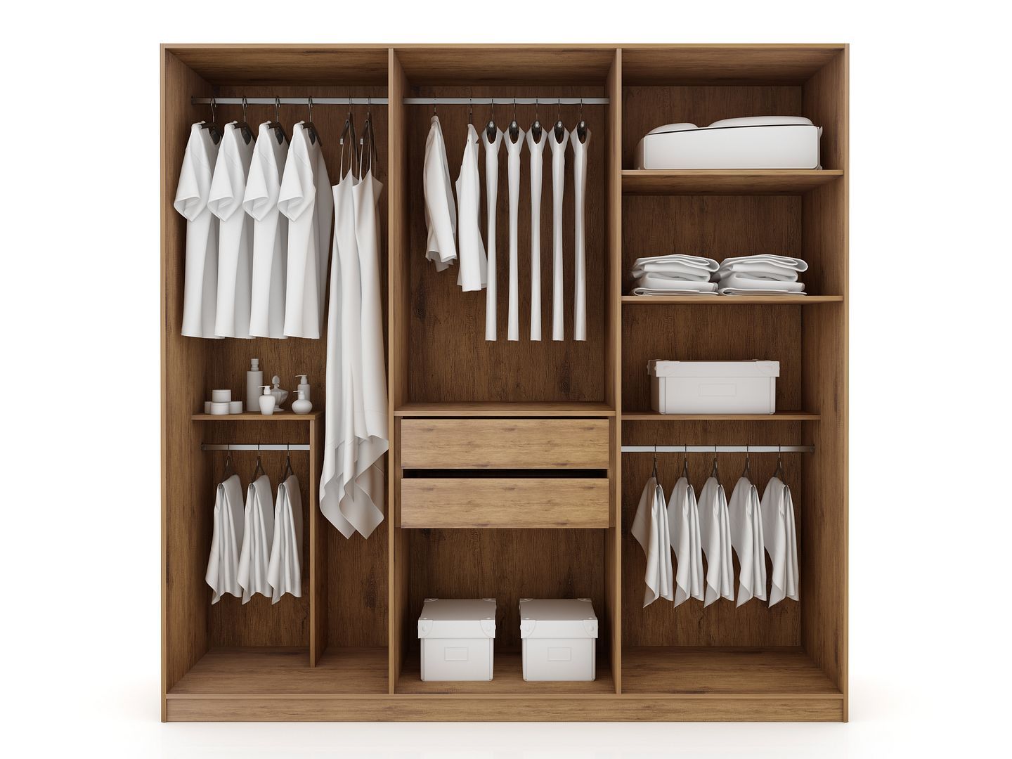 Manhattan Comfort Gramercy Modern Freestanding Wardrobe Armoire Closet in White | Armoires & Wardrobes | Modishstore-11
