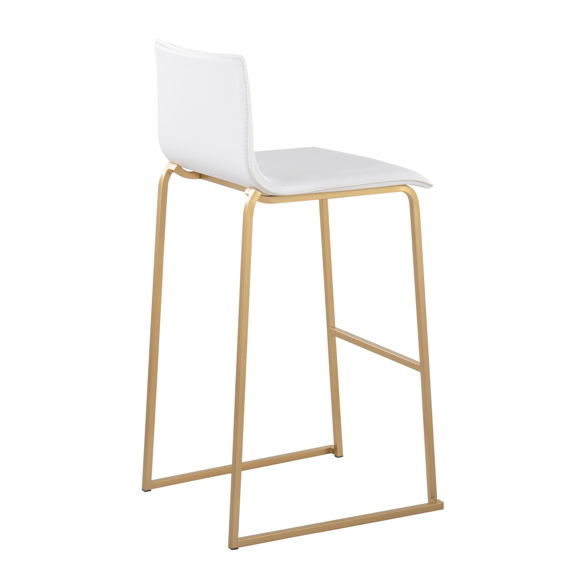 Mara Barstool - Set of 2                       Gold White By LumiSource | Bar Stools | Modishstore - 4