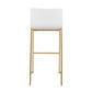 Mara Barstool - Set of 2                       Gold White By LumiSource | Bar Stools | Modishstore - 5