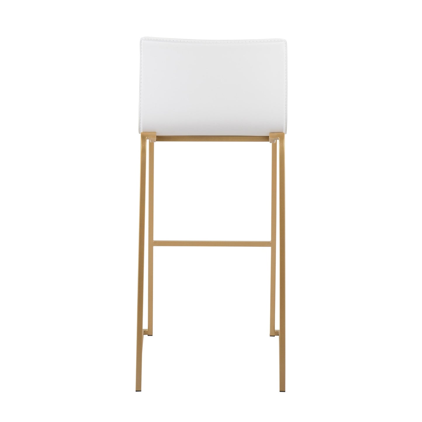 Mara Barstool - Set of 2                       Gold White By LumiSource | Bar Stools | Modishstore - 5