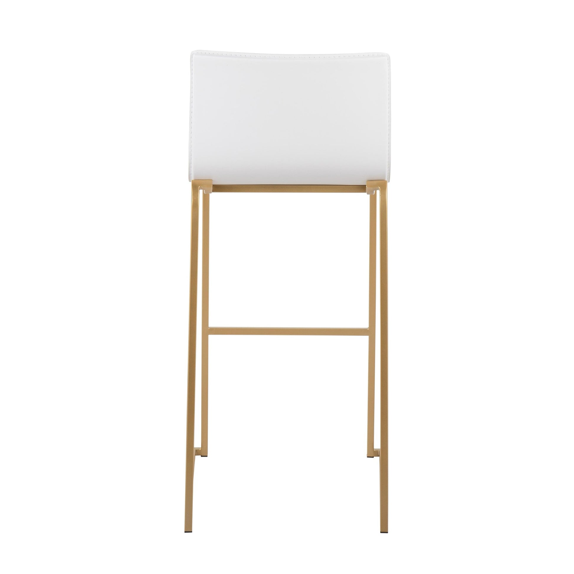Mara Barstool - Set of 2                       Gold White By LumiSource | Bar Stools | Modishstore - 5