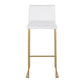 Mara Barstool - Set of 2                       Gold White By LumiSource | Bar Stools | Modishstore - 6
