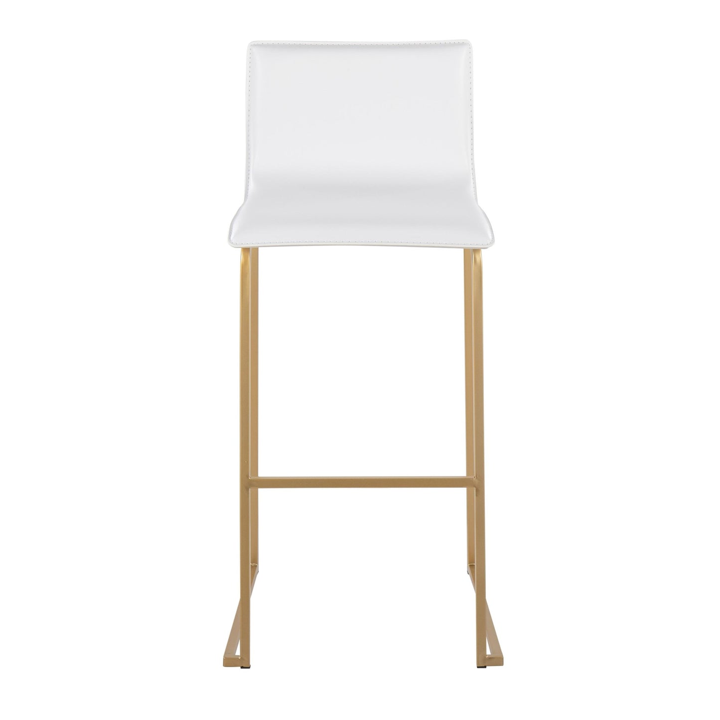 Mara Barstool - Set of 2                       Gold White By LumiSource | Bar Stools | Modishstore - 6
