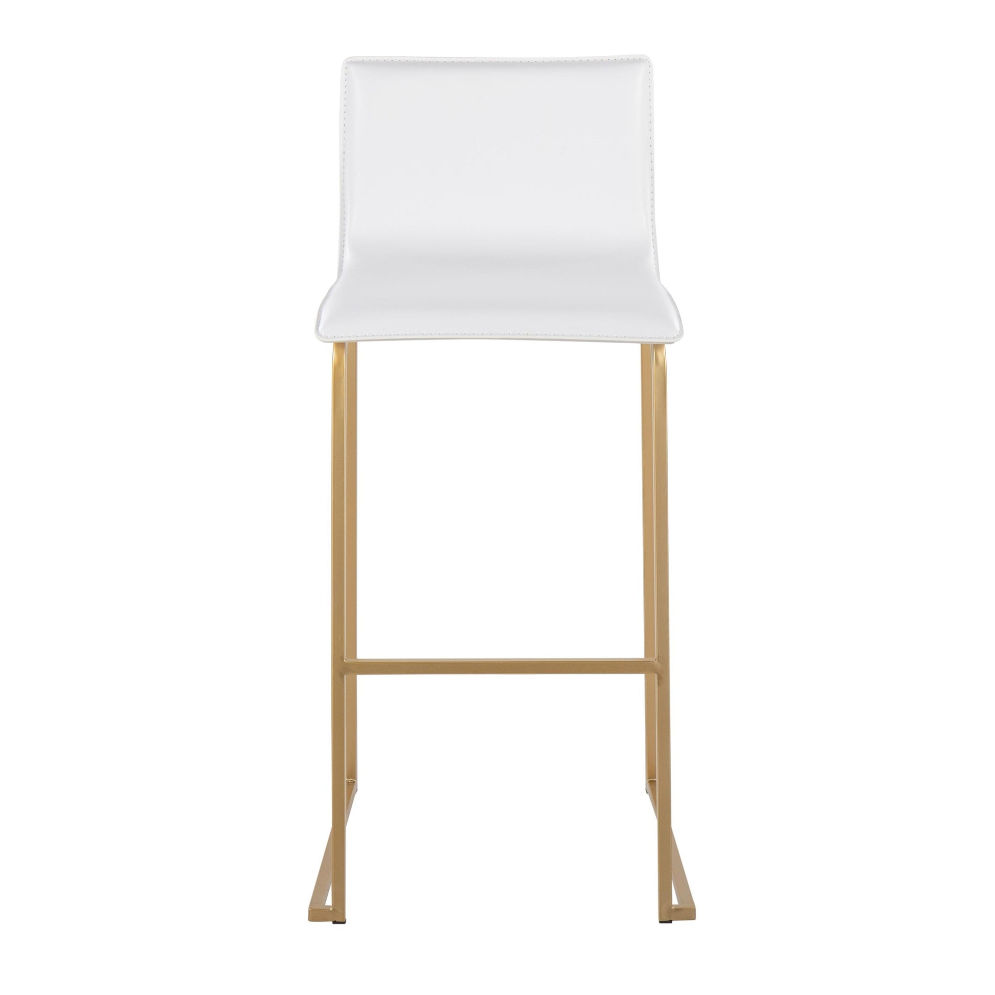 Mara Barstool - Set of 2                       Gold White By LumiSource | Bar Stools | Modishstore - 6