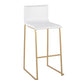 Mara Barstool - Set of 2                       Gold White By LumiSource | Bar Stools | Modishstore - 2