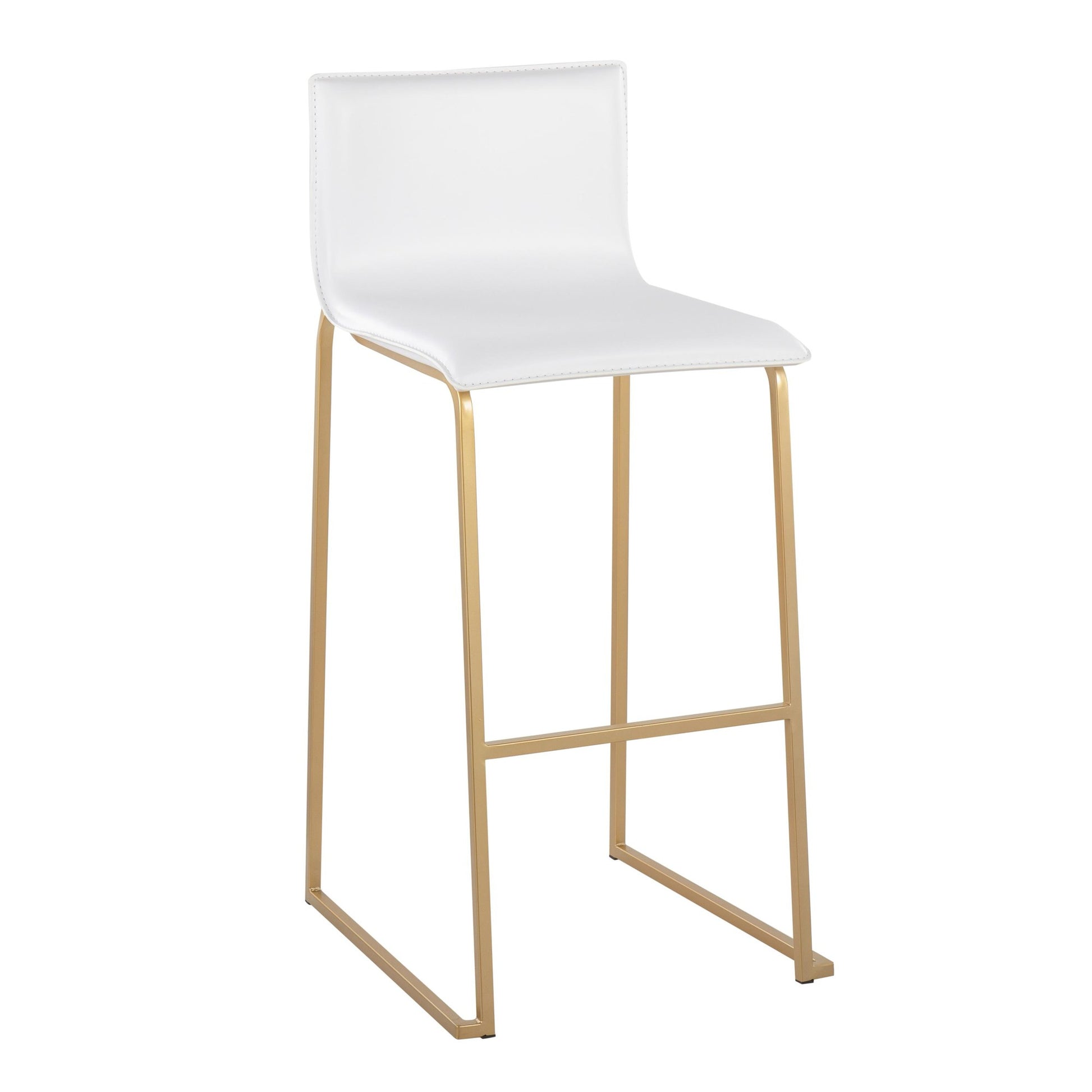 Mara Barstool - Set of 2                       Gold White By LumiSource | Bar Stools | Modishstore - 2