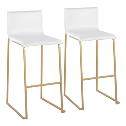Mara Barstool - Set of 2                       Gold White By LumiSource | Bar Stools | Modishstore