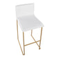 Mara Barstool - Set of 2                       Gold White By LumiSource | Bar Stools | Modishstore - 7