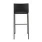 Mara Contemporary Barstool in Black Steel and Black Faux Leather By LumiSource - Set of 2 | Bar Stools | Modishstore - 8