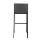 Mara Contemporary Barstool in Black Steel and Black Faux Leather By LumiSource - Set of 2 | Bar Stools | Modishstore - 24
