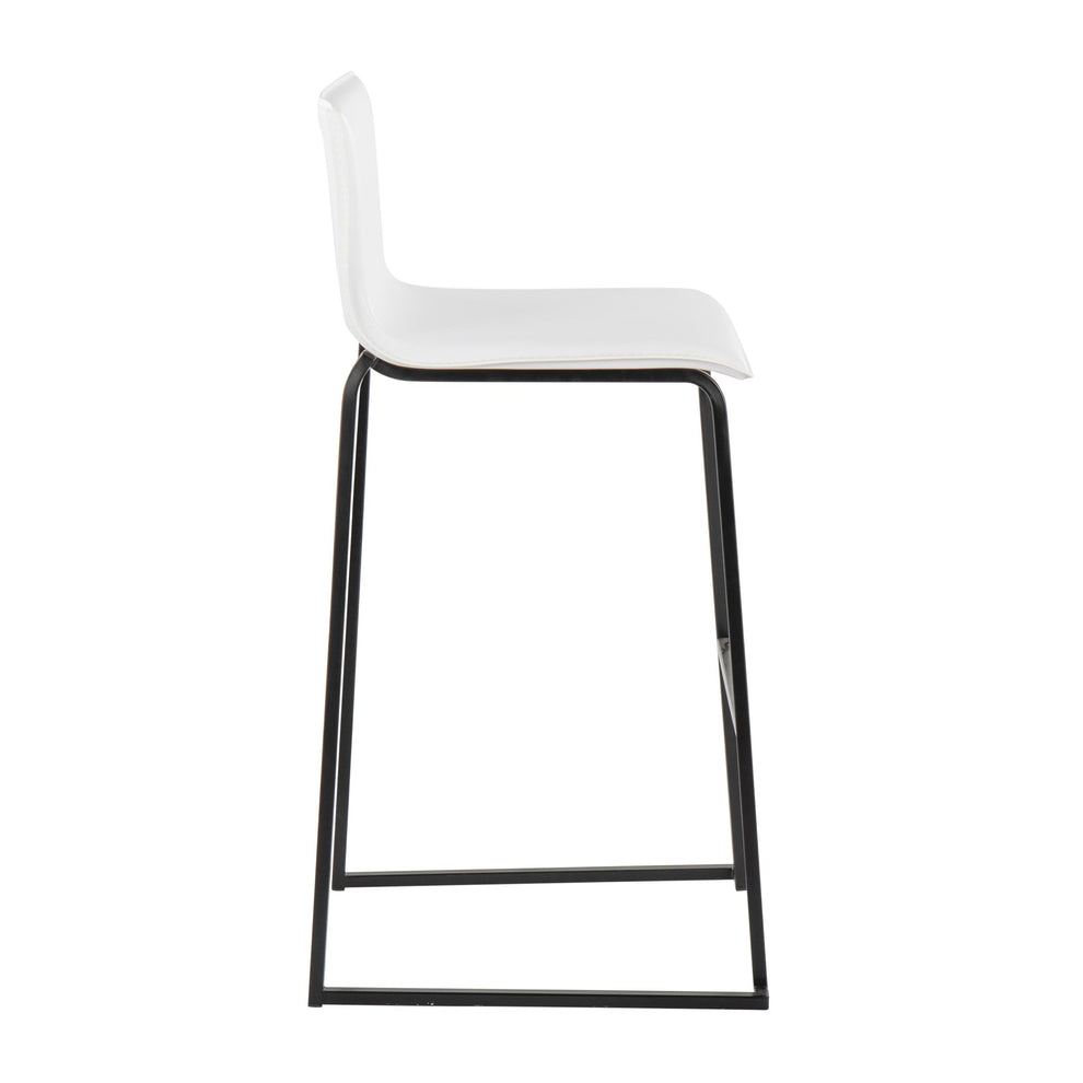 Mara Barstool - Set of 2                       Gold White By LumiSource | Bar Stools | Modishstore - 10