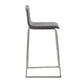 Mara Contemporary Barstool in Stainless Steel and Black Faux Leather By LumiSource - Set of 2 | Bar Stools | Modishstore - 22