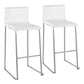 Mara Barstool - Set of 2                       Gold White By LumiSource | Bar Stools | Modishstore - 15