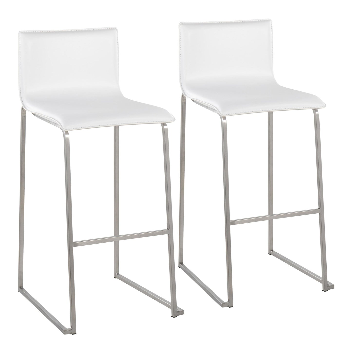 Mara Barstool - Set of 2                       Gold White By LumiSource | Bar Stools | Modishstore - 15
