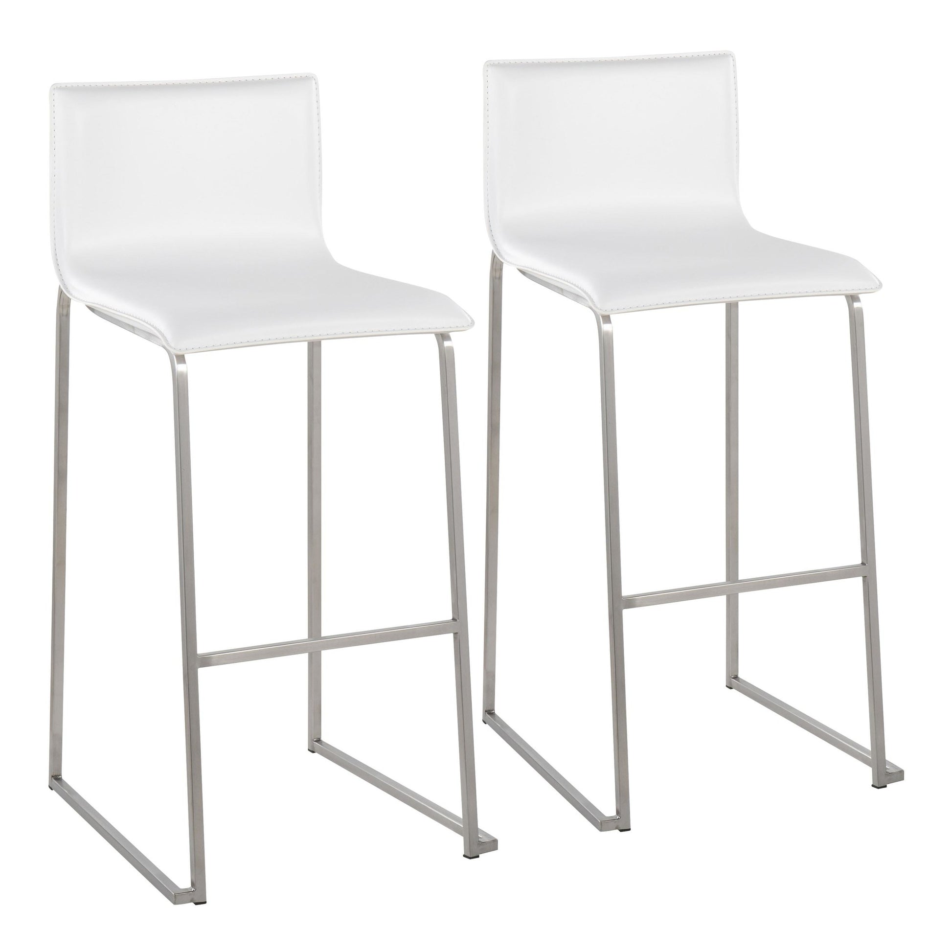 Mara Barstool - Set of 2                       Gold White By LumiSource | Bar Stools | Modishstore - 15