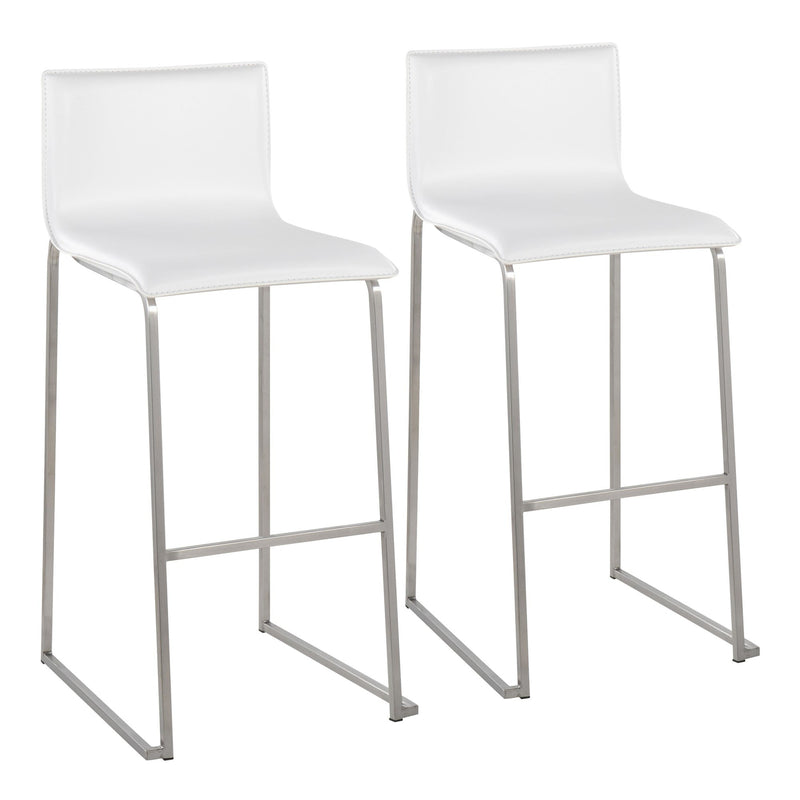 Mara Barstool - Set of 2                       Gold White By LumiSource | Bar Stools | Modishstore - 15
