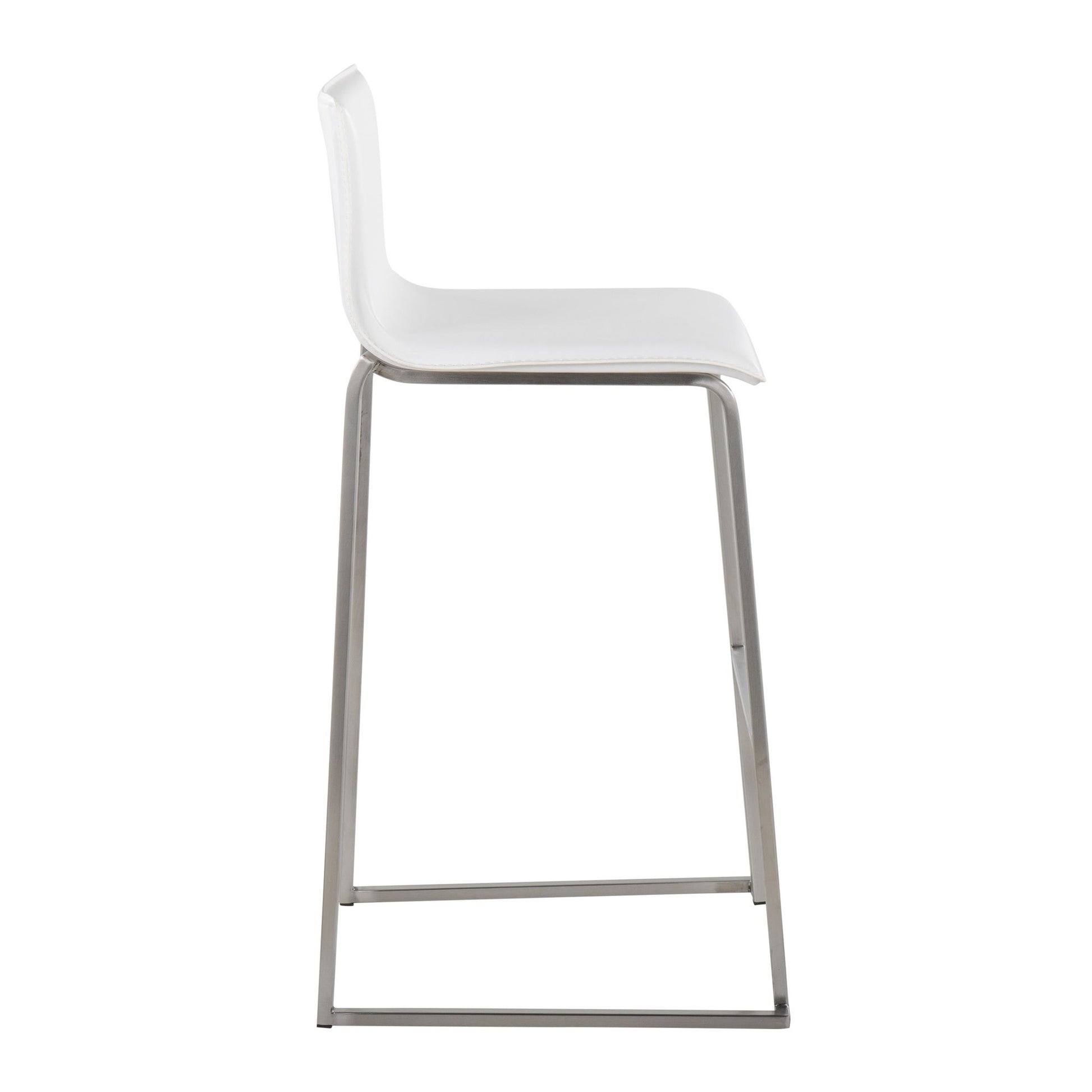 Mara Barstool - Set of 2                       Gold White By LumiSource | Bar Stools | Modishstore - 17