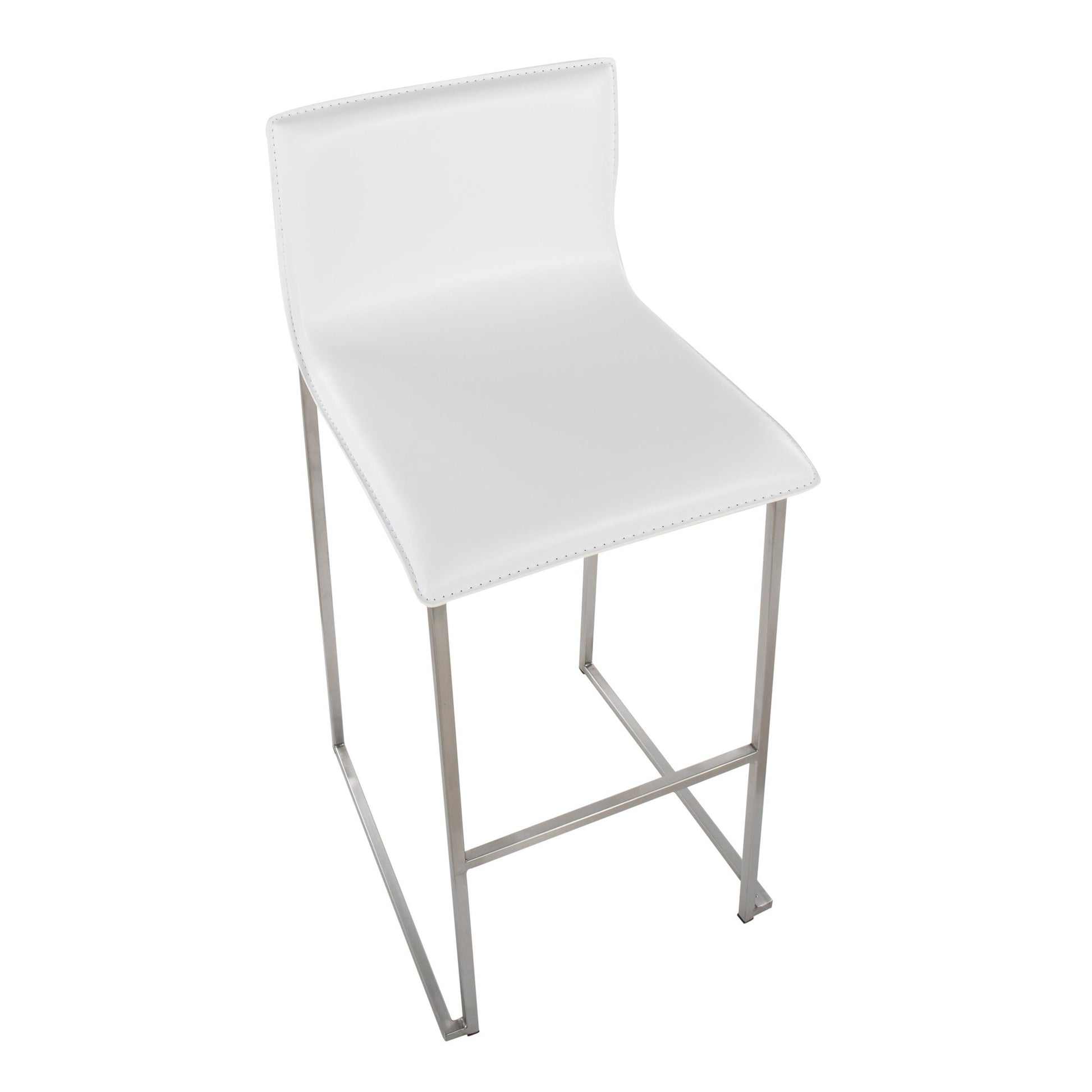 Mara Barstool - Set of 2                       Gold White By LumiSource | Bar Stools | Modishstore - 21