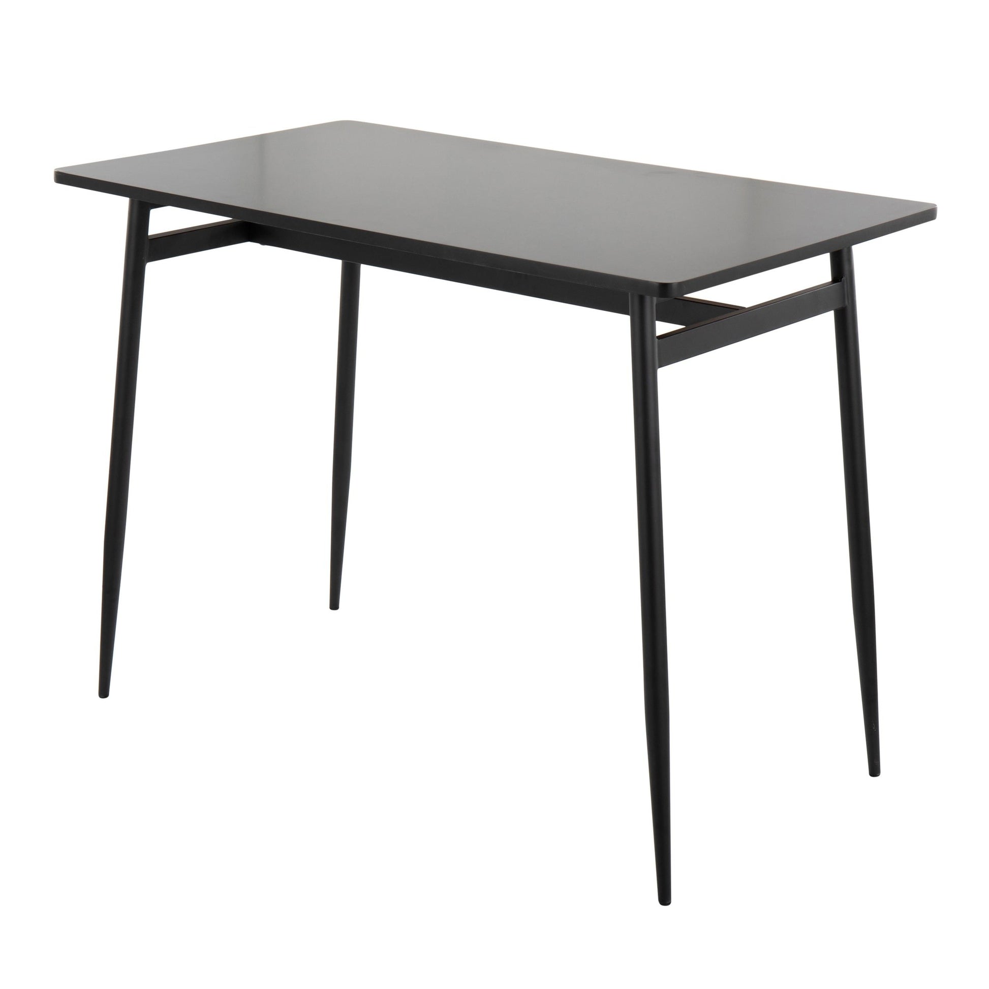 Marcel Contemporary Counter Table in Black Metal and Black Wood By LumiSource | Bar Tables | Modishstore - 5