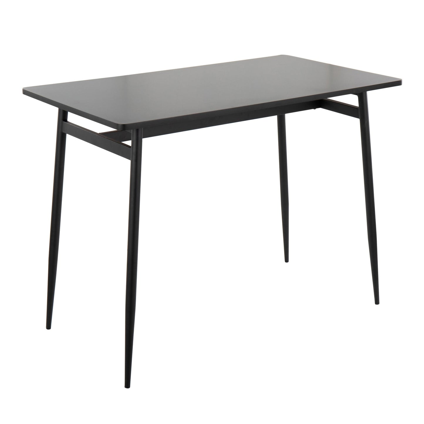 Marcel Contemporary Counter Table in Black Metal and Black Wood By LumiSource | Bar Tables | Modishstore - 2