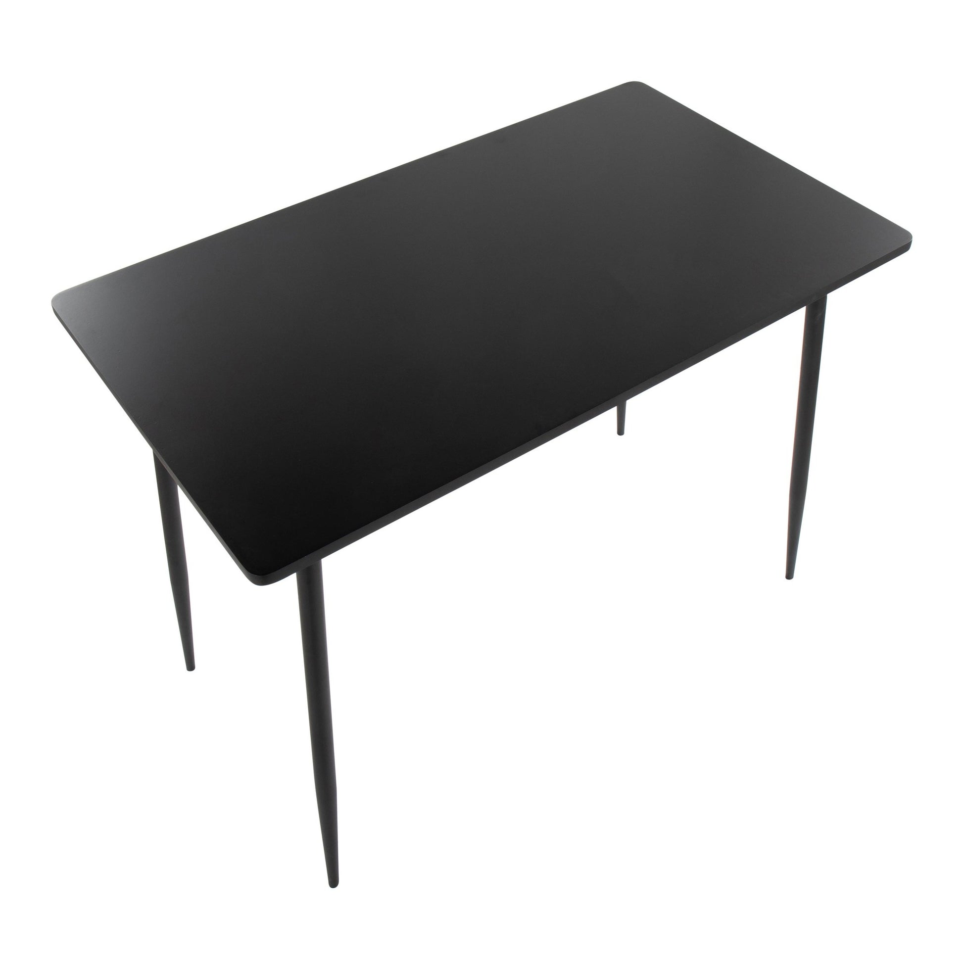 Marcel Contemporary Counter Table in Black Metal and Black Wood By LumiSource | Bar Tables | Modishstore - 7