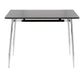 Marcel Contemporary Counter Table in Chrome Metal and Black Wood By LumiSource | Bar Tables | Modishstore - 5