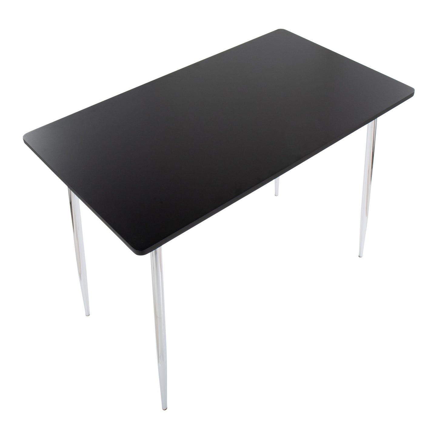 Marcel Contemporary Counter Table in Chrome Metal and Black Wood By LumiSource | Bar Tables | Modishstore - 6