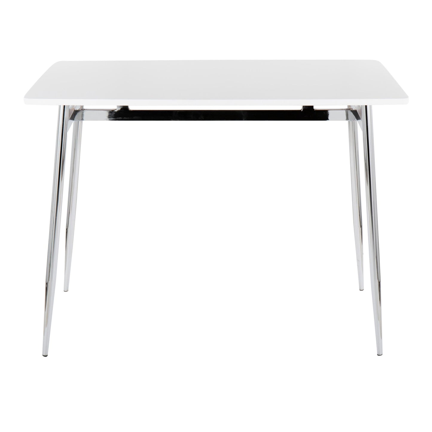 Marcel Contemporary Counter Table in Chrome Metal and Black Wood By LumiSource | Bar Tables | Modishstore - 11
