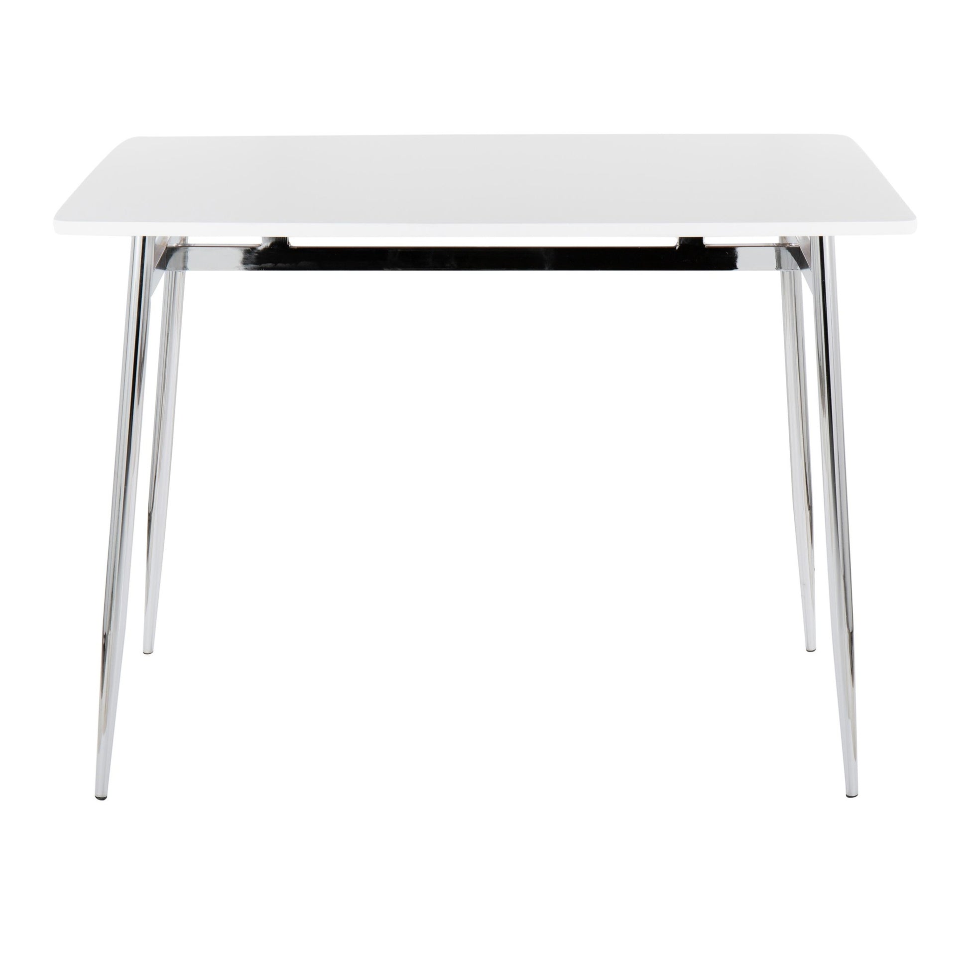 Marcel Contemporary Counter Table in Chrome Metal and Black Wood By LumiSource | Bar Tables | Modishstore - 11
