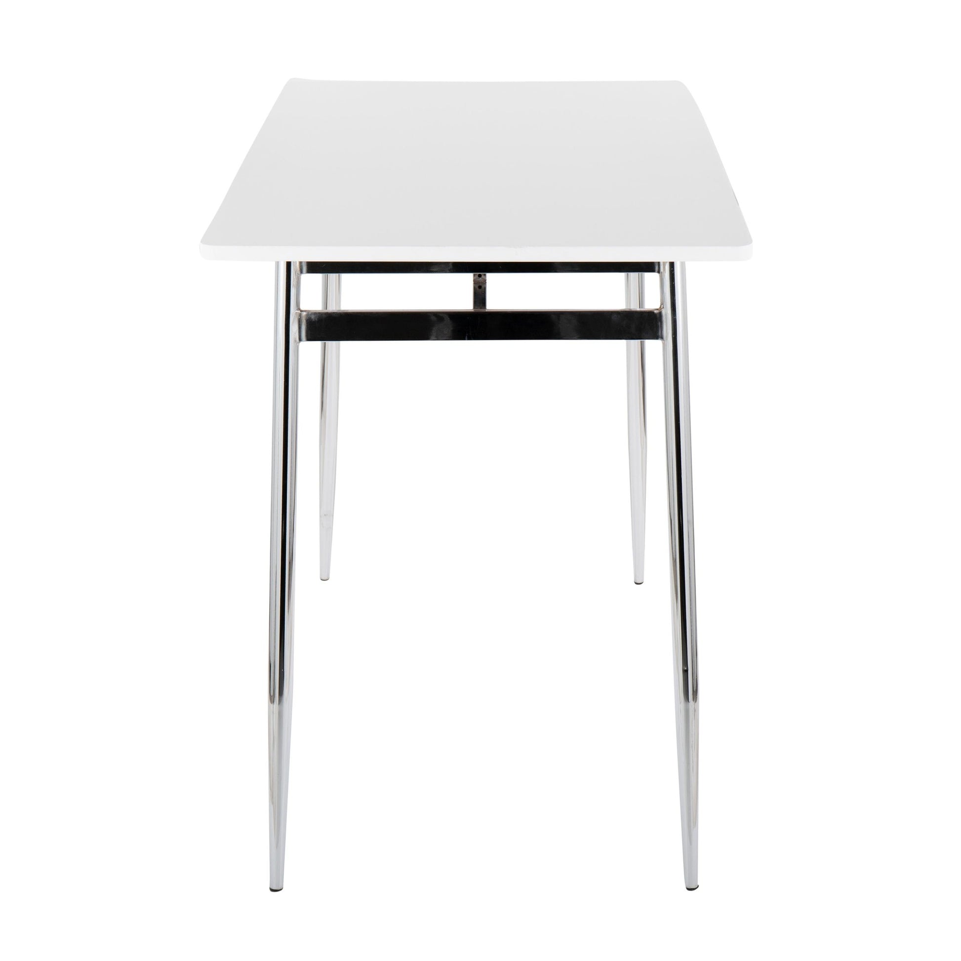 Marcel Contemporary Counter Table in Chrome Metal and Black Wood By LumiSource | Bar Tables | Modishstore - 9