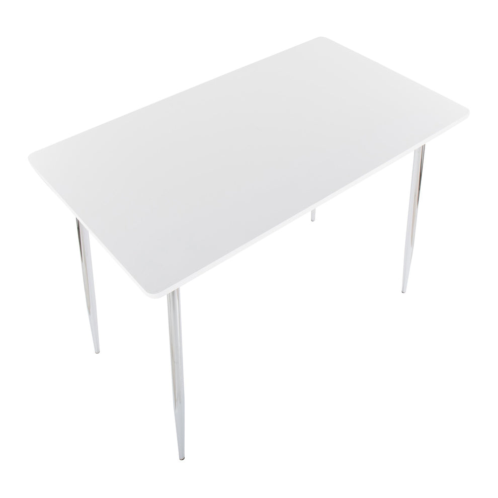 Marcel Contemporary Counter Table in Chrome Metal and Black Wood By LumiSource | Bar Tables | Modishstore - 12
