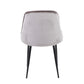 Marcel Contemporary Dining Chair with Black Frame and Silver Velvet Fabric By LumiSource - Set of 2 | Dining Chairs | Modishstore - 8