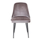 Marcel Contemporary Dining Chair with Black Frame and Silver Velvet Fabric By LumiSource - Set of 2 | Dining Chairs | Modishstore - 2