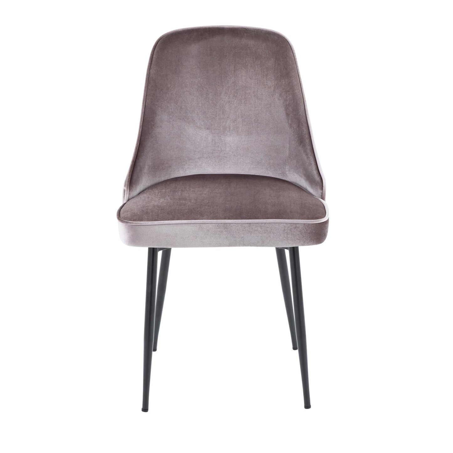 Marcel Contemporary Dining Chair with Black Frame and Silver Velvet Fabric By LumiSource - Set of 2 | Dining Chairs | Modishstore - 2