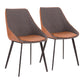 LumiSource Marche Two-Tone Chair - Set of 2 | Dining Chairs | Modishstore - 10
