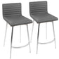 LumiSource Mason Swivel Counter Stool - Set of 2 | Modishstore | Counter Stools