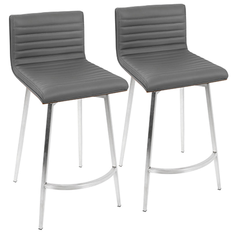 LumiSource Mason Swivel Counter Stool - Set of 2 | Modishstore | Counter Stools