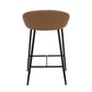Matisse Contemporary Counter Stool with Black Metal Frame and Camel Faux Leather By LumiSource - Set of 2 | Counter Stools | Modishstore - 8
