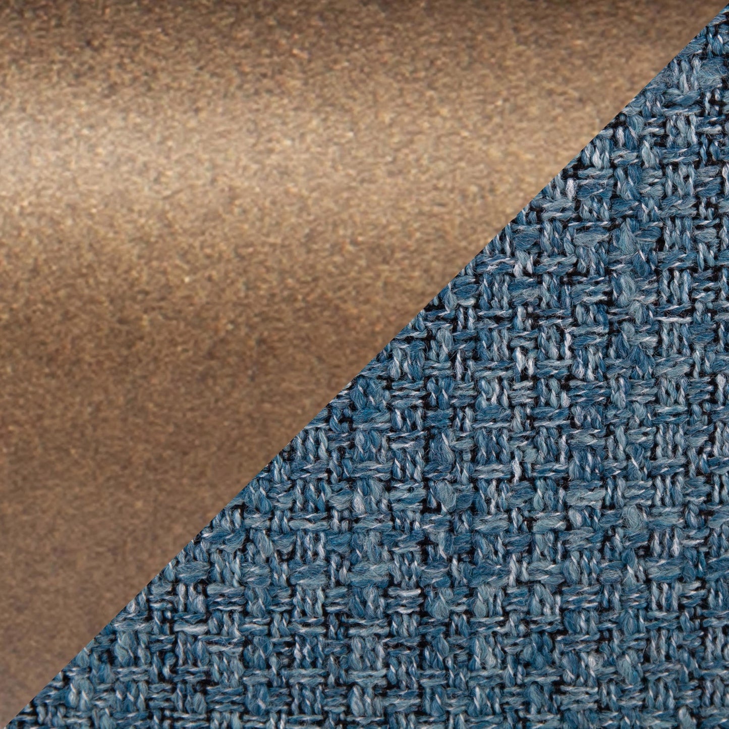 Milan Contemporary Chair in Antique Brass Metal and Blue Noise Fabric By LumiSource - Set of 2 | Dining Chairs | Modishstore - 4