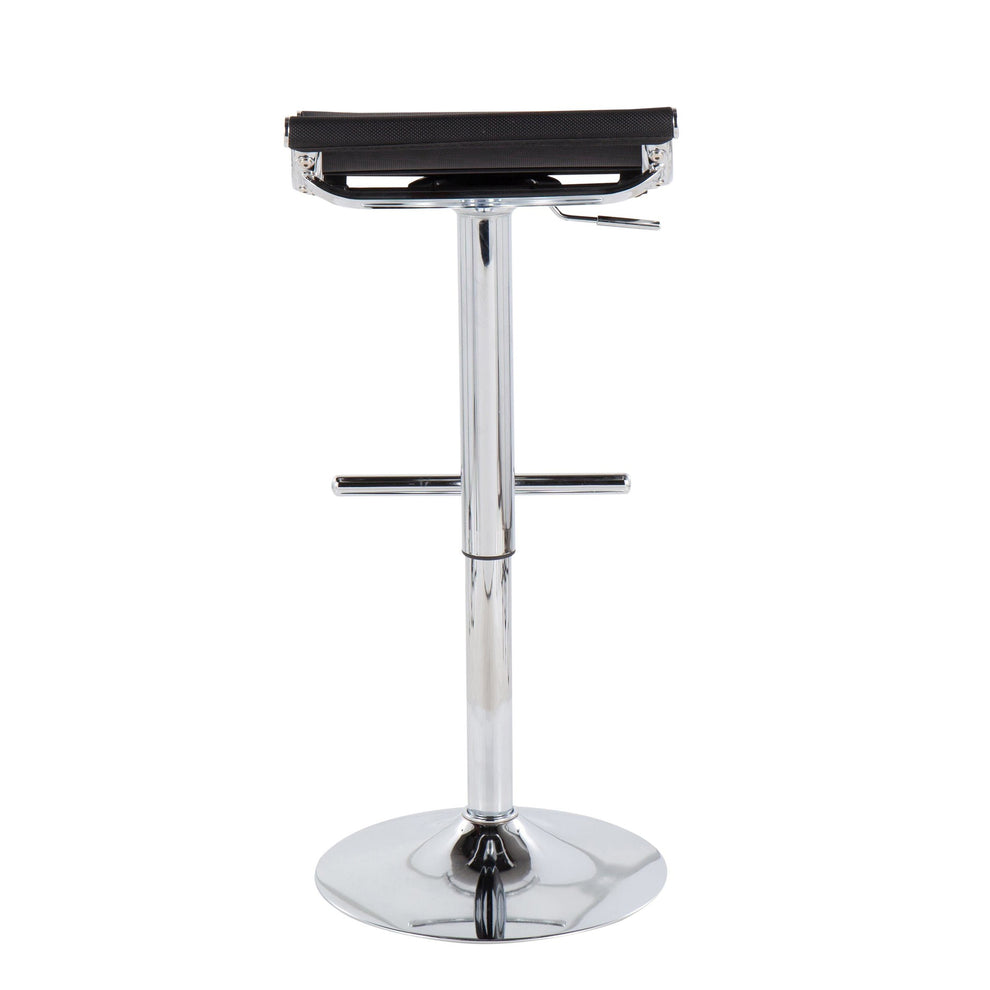 Mirage Ale Contemporary Adjustable Bar Stool in Chrome and Black Mesh By LumiSource | Bar Stools | Modishstore - 6