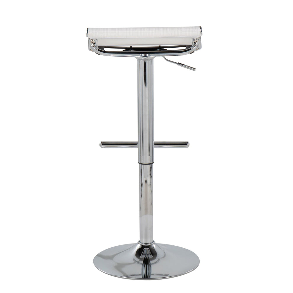 Mirage Ale Contemporary Adjustable Bar Stool in Chrome and Black Mesh By LumiSource | Bar Stools | Modishstore - 20