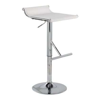 Mirage Ale Contemporary Adjustable Bar Stool in Chrome and Black Mesh By LumiSource | Bar Stools | Modishstore - 15