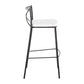 Modern Charlotte 30" Fixed-Height Barstool - Set of 2 Gold Metal, White PU By LumiSource | Bar Stools | Modishstore - 10