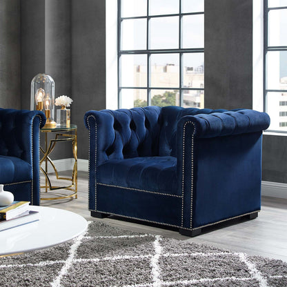 Modway Heritage Upholstered Velvet Armchair | Armchairs | Modishstore